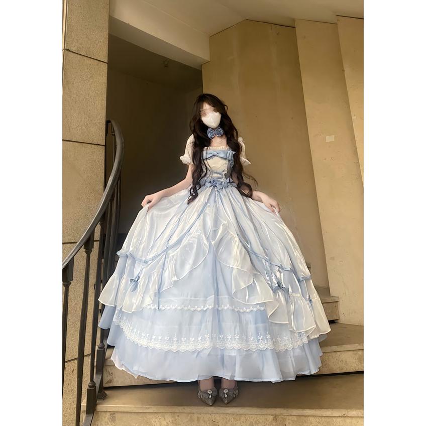 ワンピース レディース ロリータワンピース ゴスロリ ロング丈