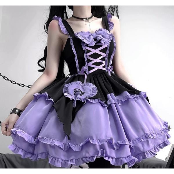 lolita 魔女 コスプレ ハロウィン ロリータワンピース セット　L237＃ lolita 魔女 コスプレ ハロウィン ロリータワンピース セット L237＃