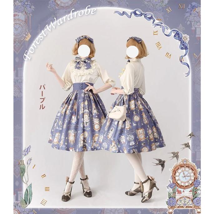 ロリータ スカート 花柄 ジャンパースカート シャツ追加可 トップス