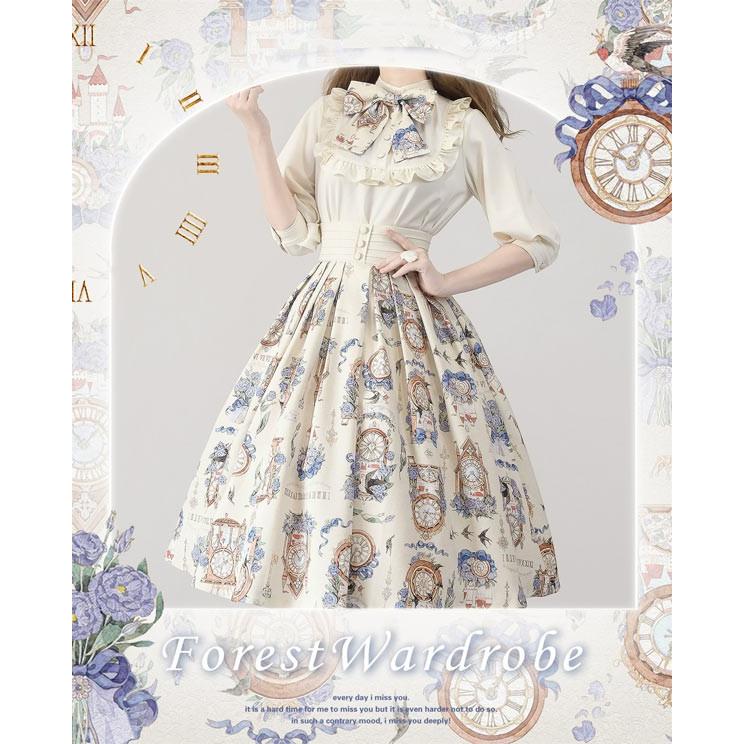 ロリータ スカート 花柄 ジャンパースカート シャツ追加可 トップス