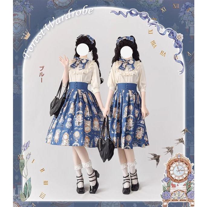 ロリータ スカート 花柄 ジャンパースカート シャツ追加可 トップス