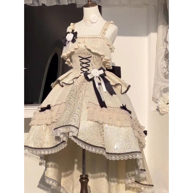 ワンピース ロリータ フィッシュテール リボン レディース ゴスロリ