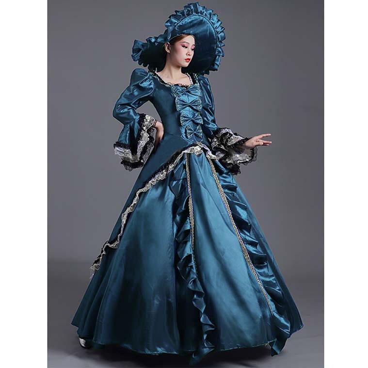 ロングドレス 貴族ドレス お姫様ドレス ドレス 中世ヨーロッパ 袖あり ロングドレス 貴族ドレス お姫様ドレス 中世ヨーロッパ ステージ