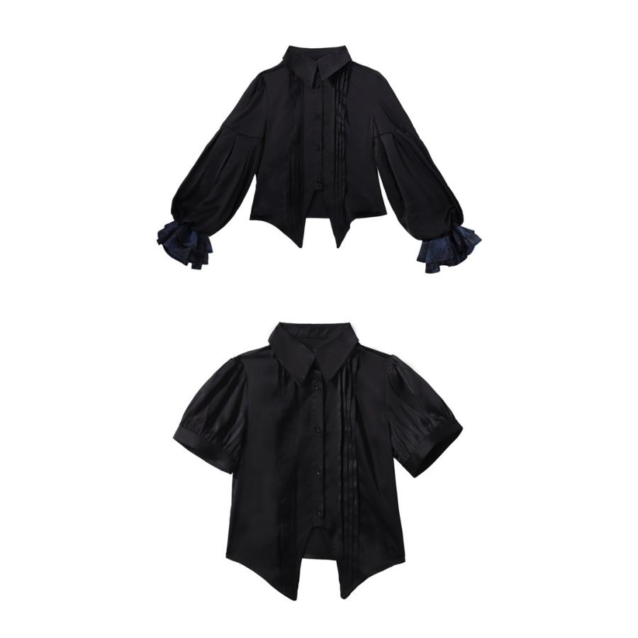 王子風ロリータ 皇子系 少年装 4点セット パンツ 暗黒系 夏 半袖 上品 エレガント 男装 王子装 王子系 リボン ゴスロリ レトロ風 仮装 コスプレ サブカル系