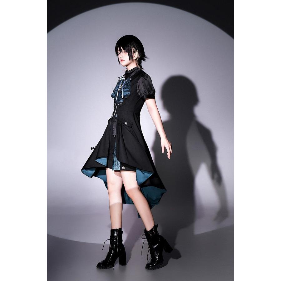 王子風ロリータ 皇子系 少年装 4点セット パンツ 暗黒系 夏 半袖 上品 エレガント 男装 王子装 王子系 リボン ゴスロリ レトロ風 仮装 コスプレ サブカル系