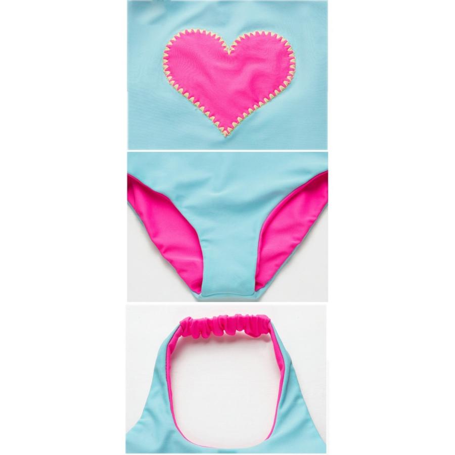水着 女の子 ビキニ レオタード水着 2WAY リバーシブル水着 ハート形 速乾 水着 オールインワン水着 子供 こども 女児 スクール プール ビーチ 韓国子供服 |  | 03