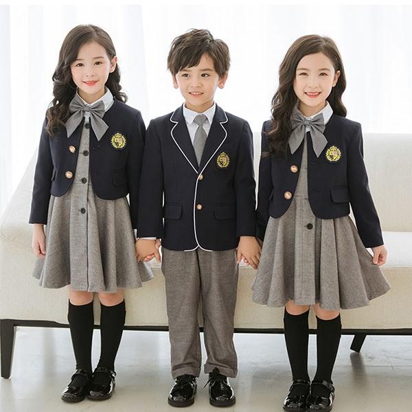 完売 スクールシャツ 韓国風 子供制服 幼稚園 小学生 女の子 男の子ワンピース リボン ネクタイ 長袖 キッズ スーツ 子供スーツ 可愛い 子供服 好評 Kwsrbd Com