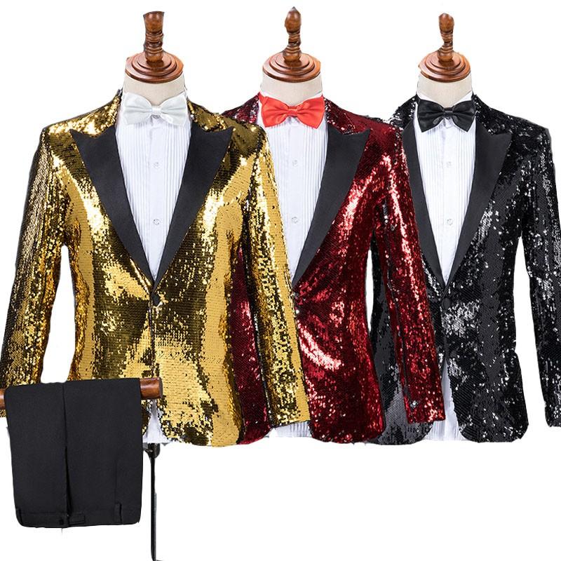 王子様 貴公子 大人 カラオケ 大会 演奏会 メンズ スーツ S~2XL 黒 赤