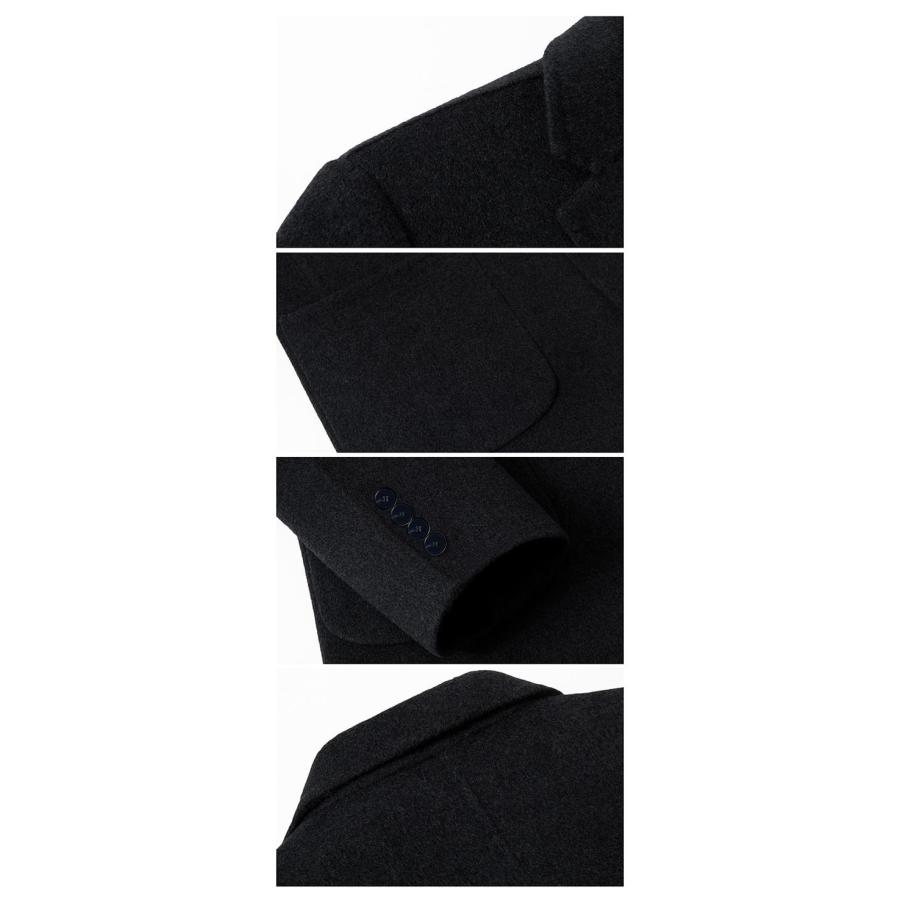 メンズ 混ウールコート インナー 取り外し可能ダウンライナー