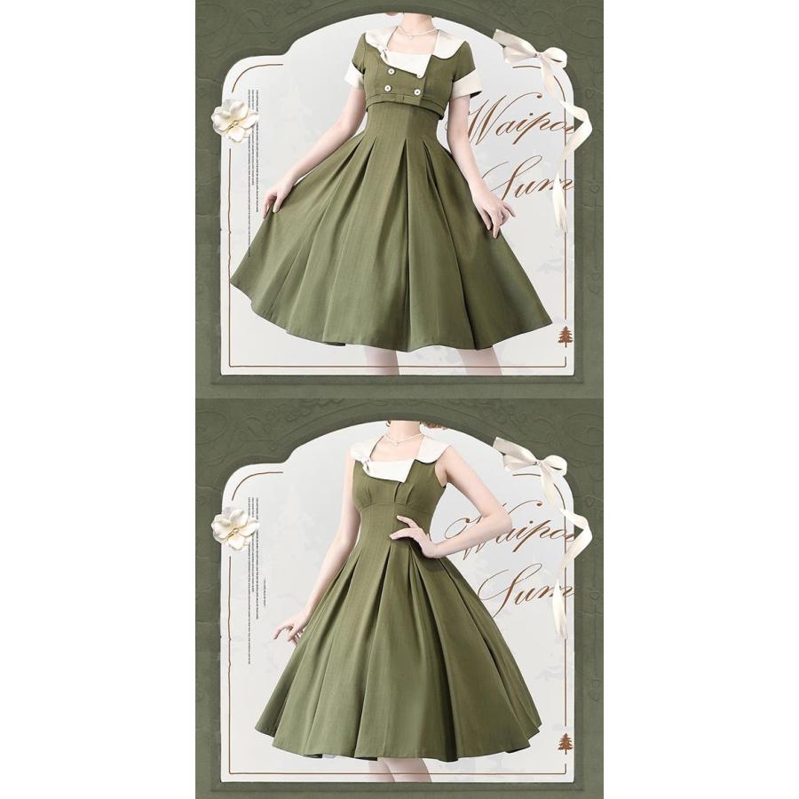 クラロリ ワンピース トップス 可愛い 2way着方 レディース ロング