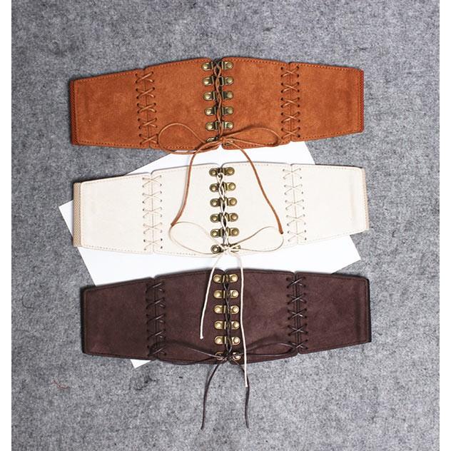コルセット ベルト レースアップ メンズ レディース 伸縮性あり