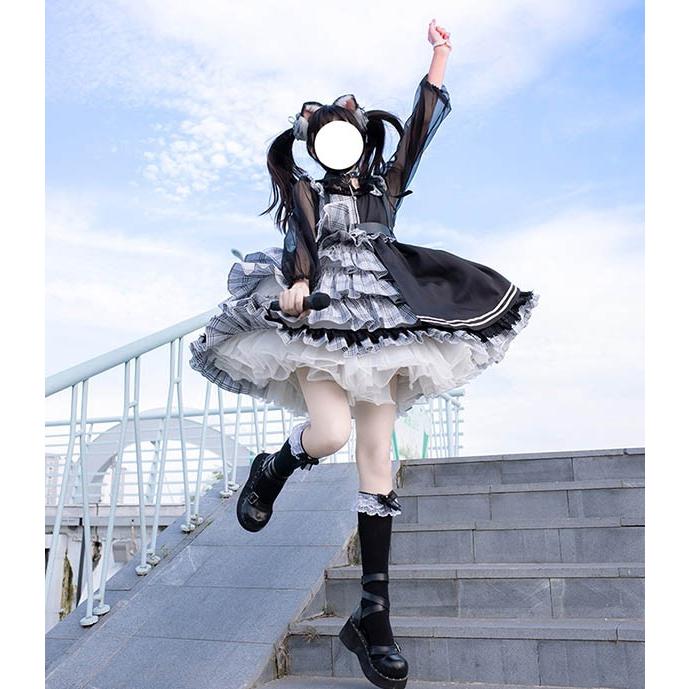 ロリータ ワンピース ゴスロリ 可愛い アイドル ガーリー Aライン