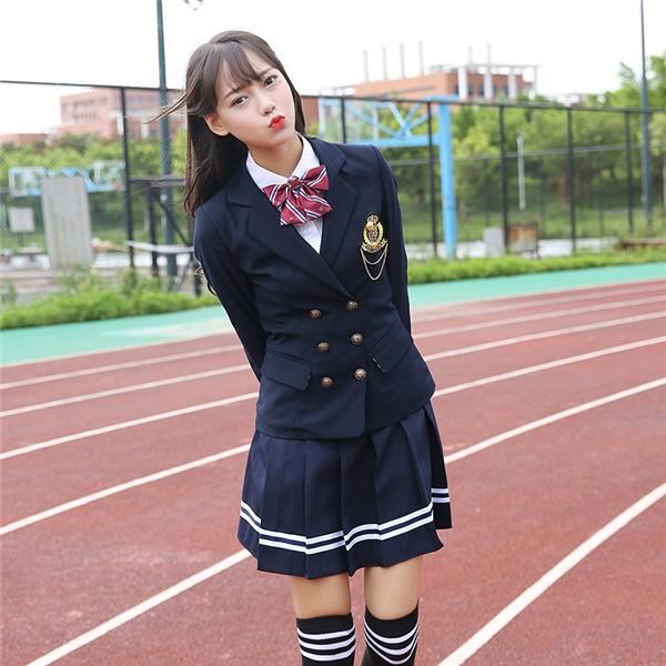 高生 制服 スクール 高校生 学生 中学 上下セット 5点セット ダブル  