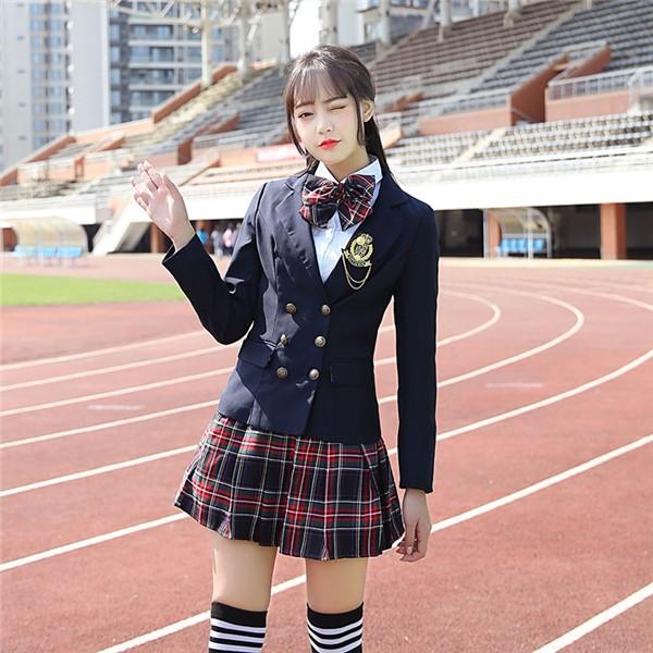高生 制服 スクール 高校生 学生 中学 上下セット 5点セット ダブル  