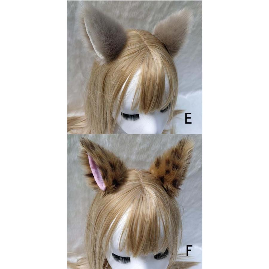 【21色】高さ9cm 狐 犬 猫 耳 アニマル 動物 妖精 仮装 ヘアピン モコモコ フェイクファー cosplay コスプレ  道具 手作り |  | 04