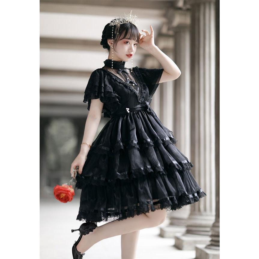 ロリータ ワンピース花嫁 パーティードレス 可愛い プリンセスドレス お姫様 Lolita ロリータ服 リボン フリル 可愛いコスチューム 文化祭_8