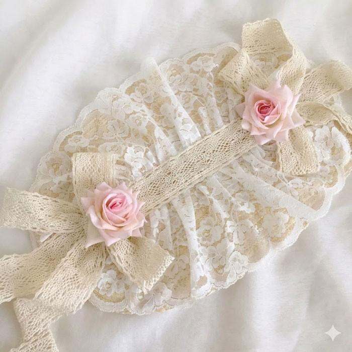 ヘッドドレス 花飾り 貴族フレンチレトロボネット 帽 Lolita 手作り