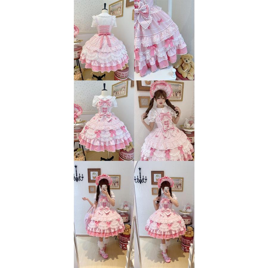 ロリータ JSK ワンピース レディース ジャンパースカート 吊りスカート