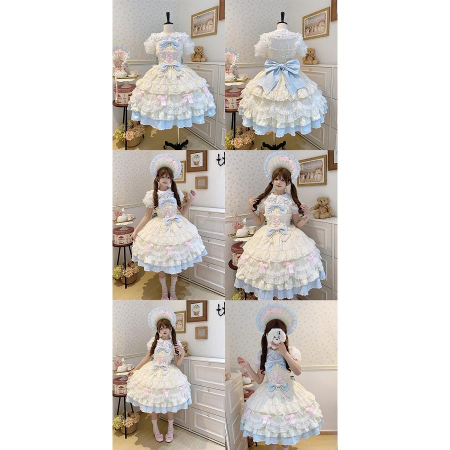 ロリータ JSK ワンピース レディース ジャンパースカート 吊りスカート