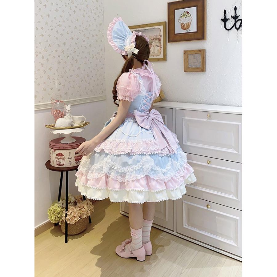 ロリータ JSK ワンピース レディース ジャンパースカート 吊りスカート