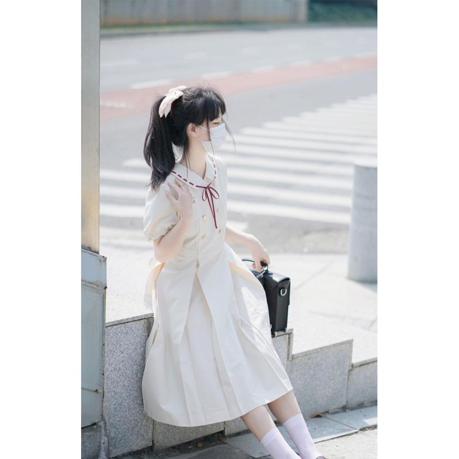jk ワンピース グレー 夏 セーラー服 灰 半袖 膝丈 中学生 高校生 制服