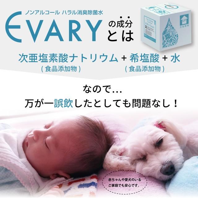 コロナ 消毒 次亜塩素酸水 ウイルス対策 手指除菌 除菌水 エバリー EVARY 10リットル  ノン アルコール 消臭 除菌 ハラル認証｜every-store｜06