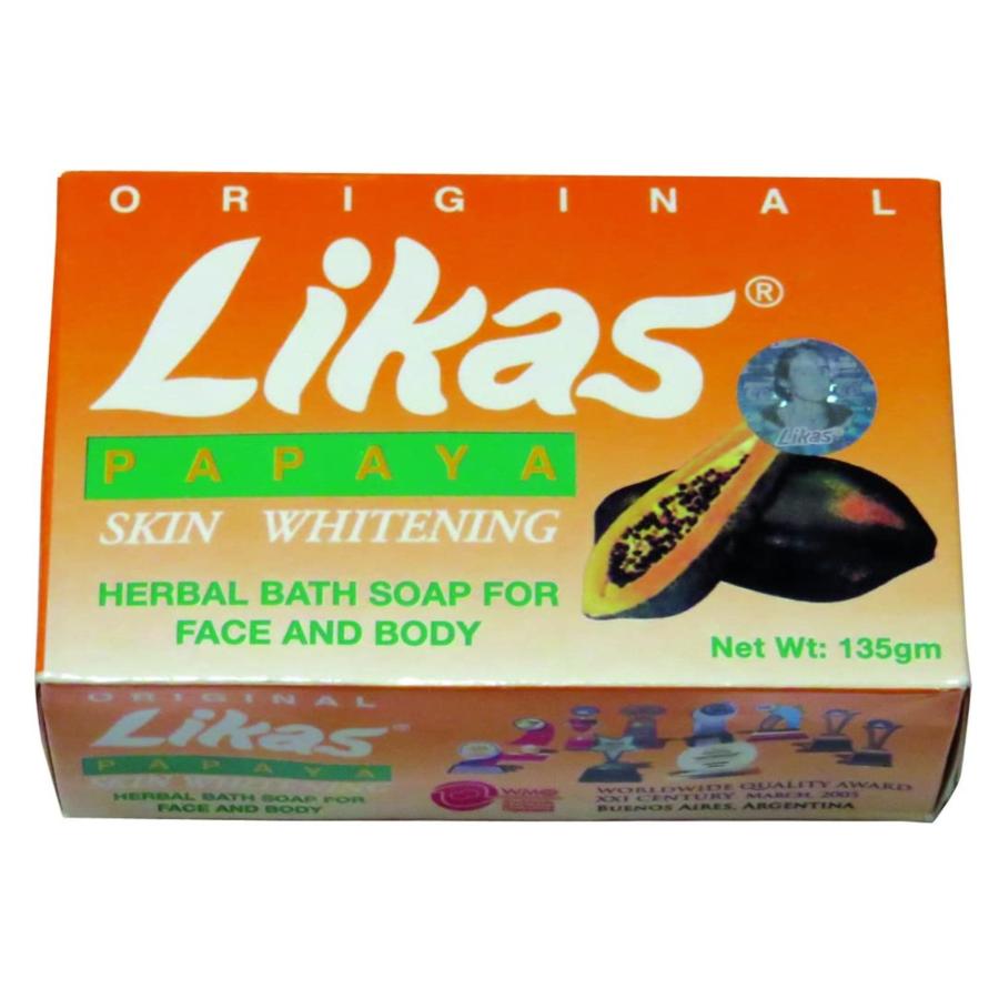 Likas PAPAYA SKIN WHITENING HERBAL SOAP 135g x 3pcs リカス パパイヤ スキンホワイトニング