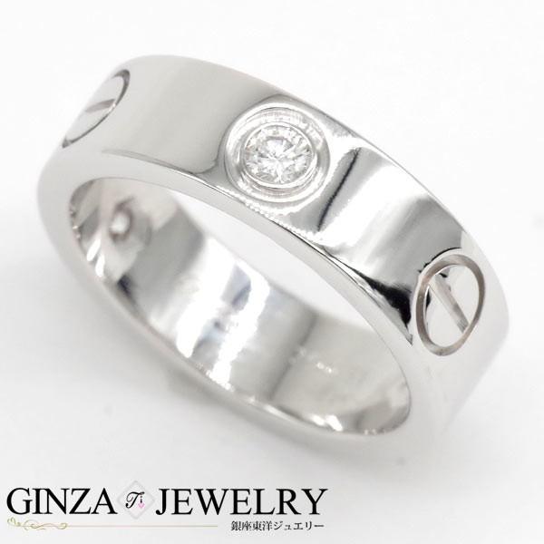 値段が激安 ラブリング リング ホワイトゴールド 750 Cartier カルティエ ダイヤモンド 新品仕上済 El 中古 11号 指輪 ３p レディースアクセサリー