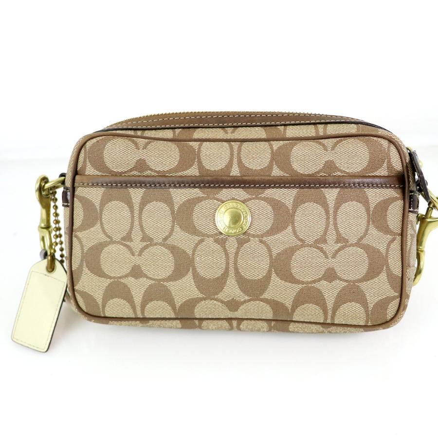 コーチ COACH シグネチャー ブラウン PVC コーディングキャンバス