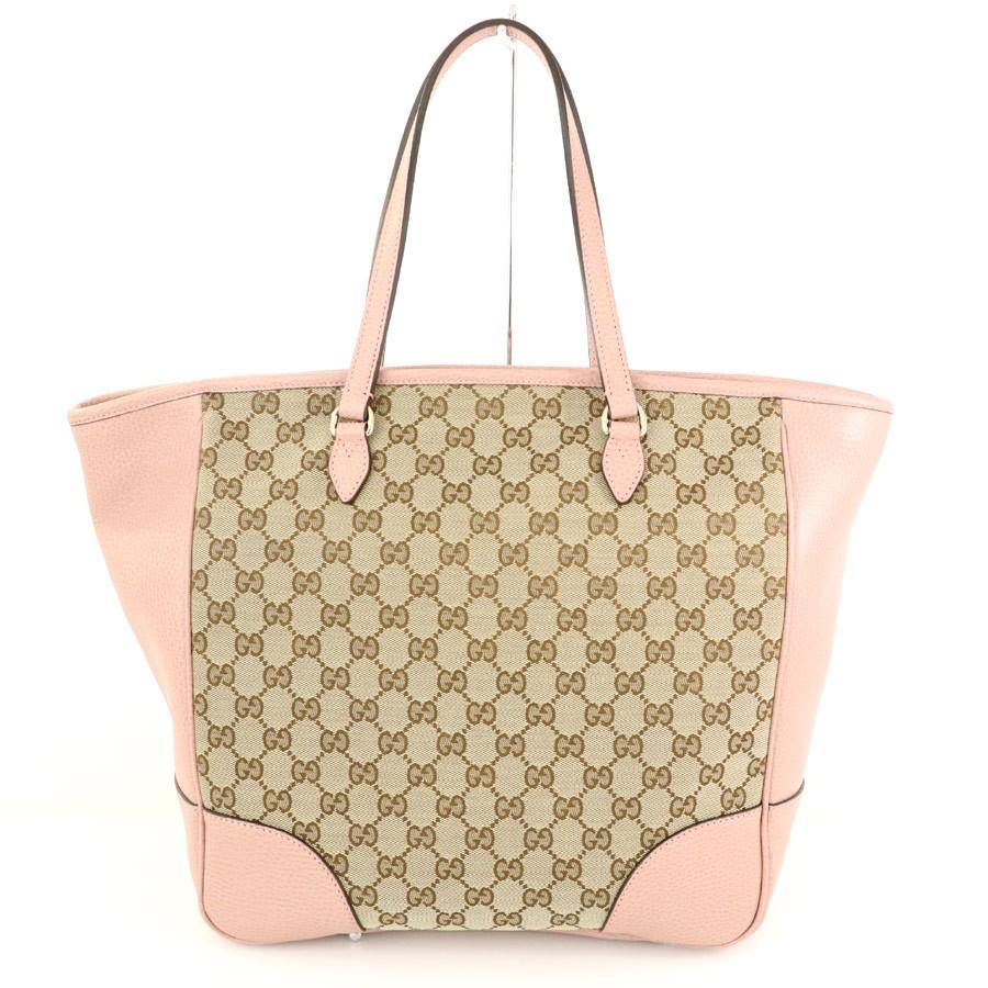 グッチ GUCCI ベージュ×ピンク キャンバス×レザー ショルダー グッチ GUCCI ベージュ×ピンク キャンバス×レザー ショルダー