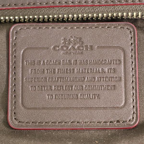 コーチ COACH シグネチャーブラウン キャンバス×レザー 2WAY バッグ