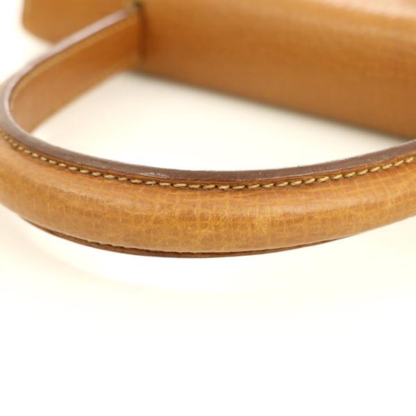 ロエベ LOEWE キャメル レザー バルセロナ ハンドバッグ 三角バックル