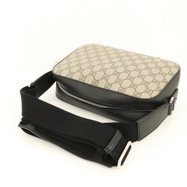 グッチ GUCCI ブラック PVC レザー GGスプリームコーティング グッチ GUCCI ブラック PVC レザー GGスプリームコーティング