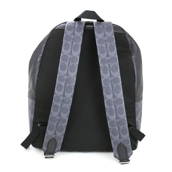コーチ COACH シグネチャー ブルーグレー PVC リュックサック バック  