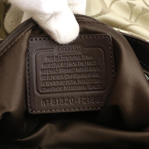 H1188 超美品　COACH コーチ　キャンバス　ハンドバッグ　F21881 コーチ COACH シグネチャーホーボ キャンバス×パテントレザー F21881