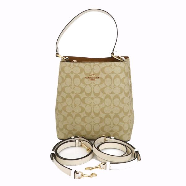 コーチ COACH シグネチャー PVC レザー タウンバケット ワンショルダー  