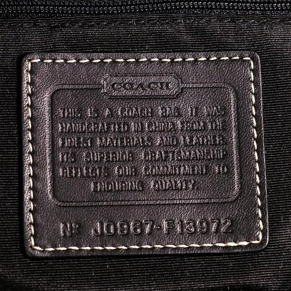 美品 コーチ COACH シグネチャー ブラック キャンバスレザー