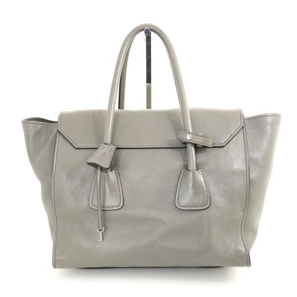 プラダ PRADA グレー MARMO カーフレザー BN2661 ハンドバッグ レディース 【kk】【中古】｜everydaygoldrush｜02