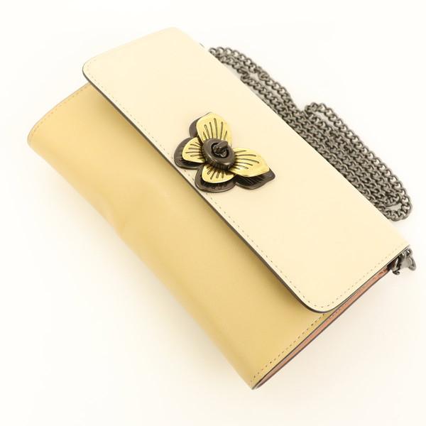 コーチ COACH ベージュ系 レザー マーロウ 70083 バタフライ チェーン 