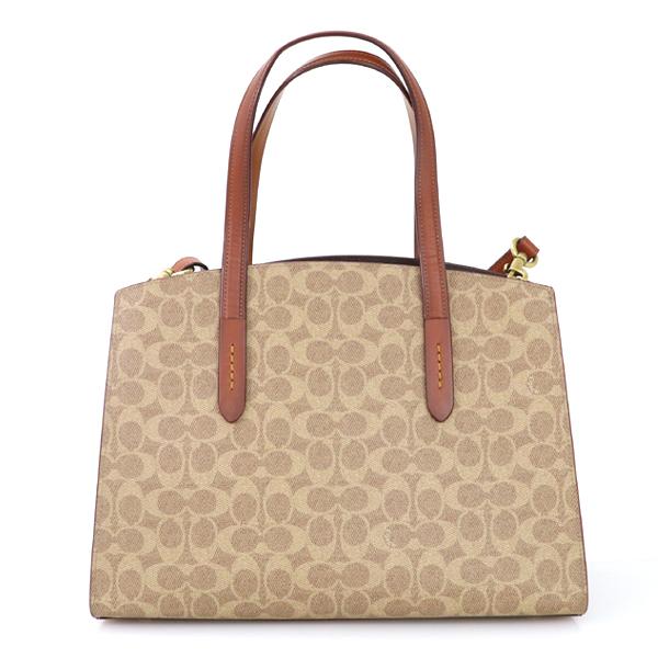 コーチ COACH シグネチャー パッチワーク ブラウン PVC チャーリー