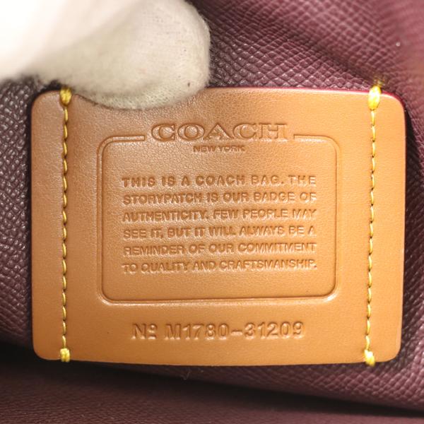 コーチ COACH シグネチャー パッチワーク ブラウン PVC チャーリー 