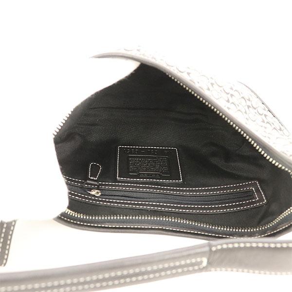 コーチ COACH ミニシグネチャー ブラック キャンバス レザー