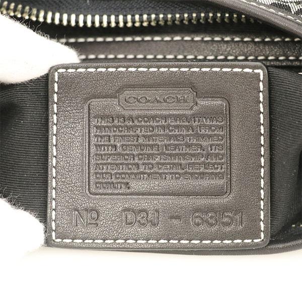 コーチ COACH ミニシグネチャー ブラック キャンバス レザー