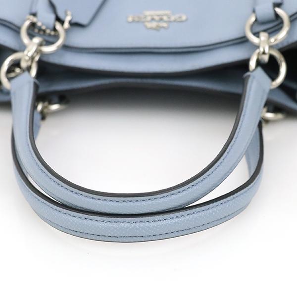 コーチ COACH ライトブルー 青 レザー 2wayバッグ F57847 コーチ COACH ライトブルー 青 レザー 2wayバッグ F57847