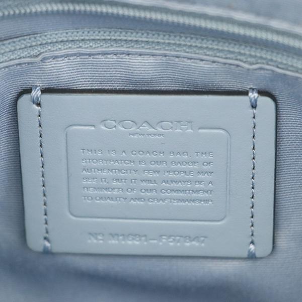 コーチ COACH ライトブルー 青 レザー 2wayバッグ F57847 コーチ COACH ライトブルー 青 レザー 2wayバッグ F57847