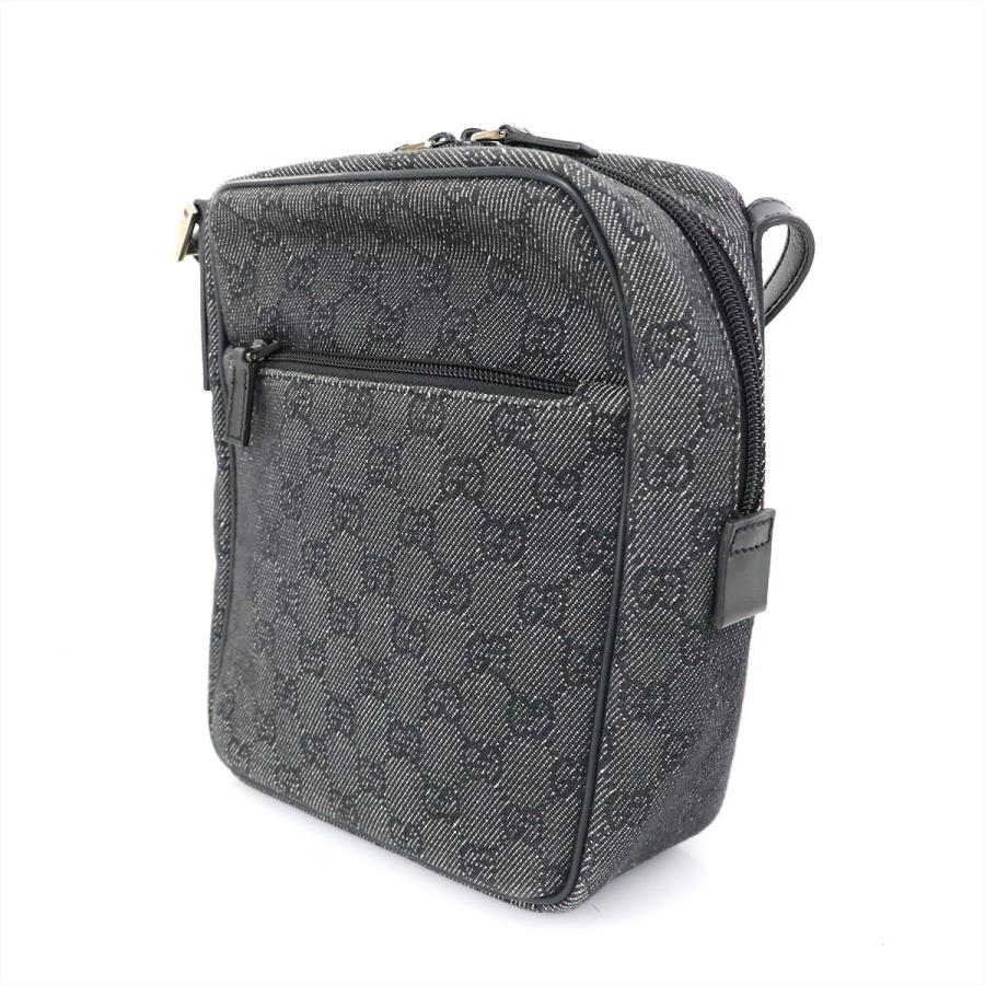 グッチ GUCCI GGキャンバス ブラック ジャガード×レザー ショルダーバッグ 03136 レディース【mi】【中古】｜everydaygoldrush