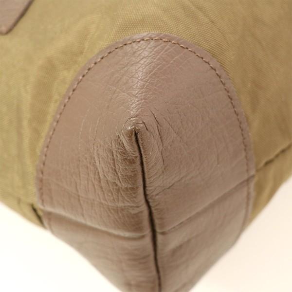 イビザ IBIZA ブラウン レザー×ナイロン 2wayバッグ フラワー パッチ