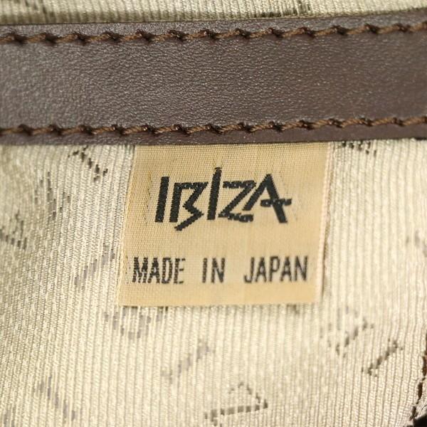 イビザ IBIZA ブラウン レザー×ナイロン 2wayバッグ フラワー