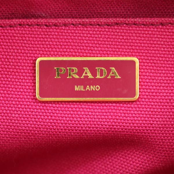 プラダ PRADA フューシャ ピンク コットン カナパ B2439G 2way