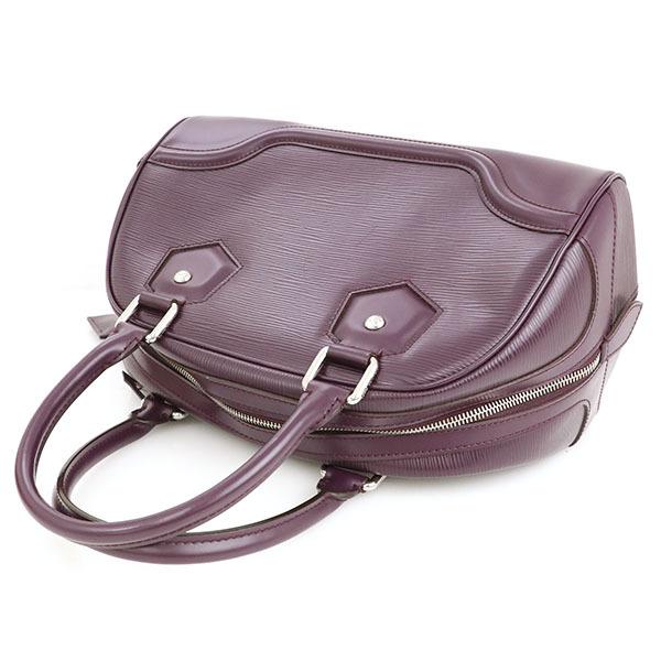 ルイヴィトン LOUIS VUITTON エピ パープル カシス レザー ボーリング
